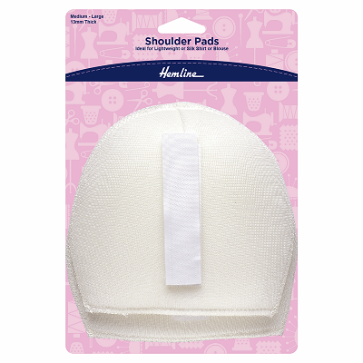 H916.ML Shoulder Pad: Shirt/Blouse: Medium: White