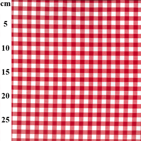 100% Yarn Dyed 9mm Cotton Gingham - 01-JLC0134-Red