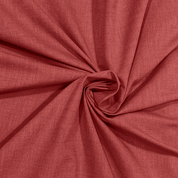 100% Yarn Dyed Cotton Chambray - 01-JLC0138-Red
