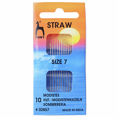 PO2857 Hand Sewing Needles: Straw/Milliners: Gold Eye: Size 7