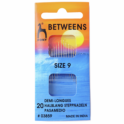 PO3859 Hand Sewing Needles: Betweens: Gold Eye: Size 9