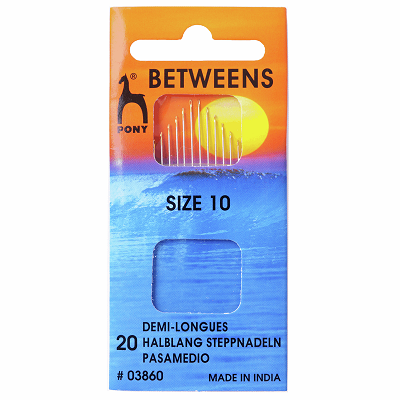 PO3860 Hand Sewing Needles: Betweens: Gold Eye: Size 10 