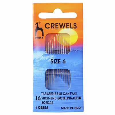 PO4856 Hand Sewing Needles: Crewels: Gold Eye: Size 6