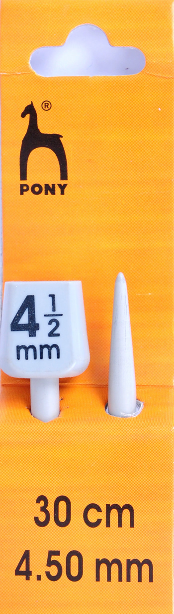 P32610 Pair of 30cm x 4.5mm Pony Knitting Pins 