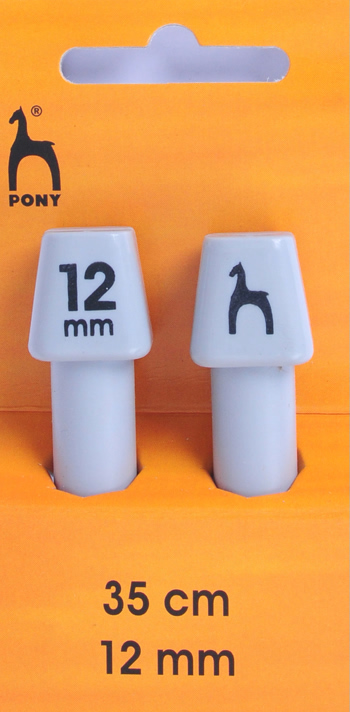 P33670 Pair of 35cm x 12mm Pony Knitting Pins 