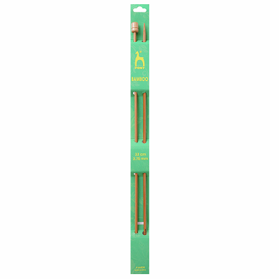 P66808 - 33cm x 3.75mm Pony Natural Bamboo Knitting Pin 