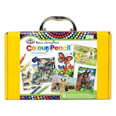 Colour Pencil by Numbers Mini Box Set RTN-201 (Yellow)