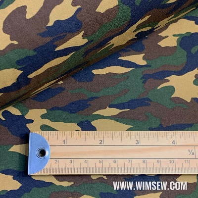 100% Cotton Poplin Woodland Camo - 01cp0437 Woodland