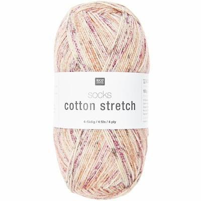 Rico Cotton Stretch Sock Yarn 100g -010-Red-Berries
