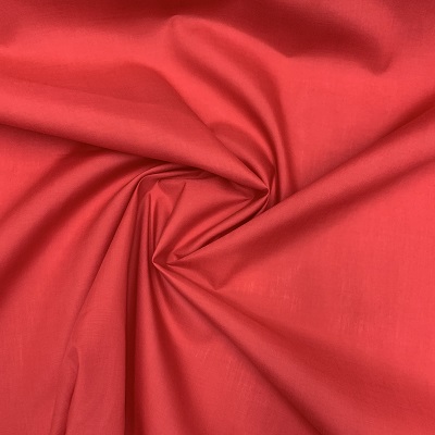 Poly Cotton Fabric - Red - 1m or 0.5m (EP) 