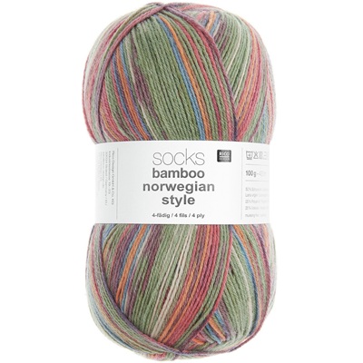 Rico Superba Bamboo Superwash Sock Yarn 100g - 063-Norwegian-Style-Forest