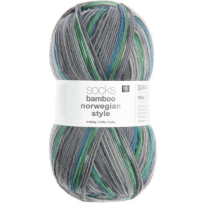 Rico Superba Bamboo Superwash Sock Yarn 100g - 066-Norwegian-Style-Winter