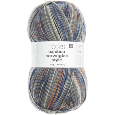 Rico Superba Bamboo Superwash Sock Yarn 100g - 067-Norwegian-Style-Mountains
