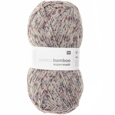 Rico Superba Bamboo Superwash Sock Yarn 100g - 029-Confetti-Grey