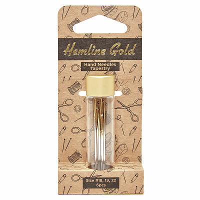 Hand Sewing Needles: Premium: Tapestry: Sizes 18-22: 6 Pieces - 283G.1822.HG