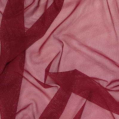 Plain Power Mesh - 401CC  - Burgundy