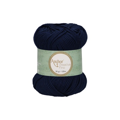Crochet/Knitting Yarn: Creativa Fino: 4 Ply 50g - 0124 nvy