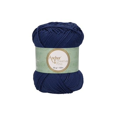 Crochet/Knitting Yarn: Creativa Fino: 4 Ply 50g - 0150 nvy