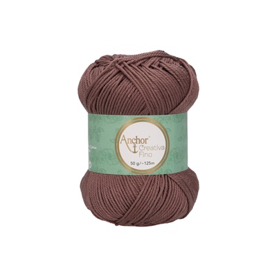 Crochet/Knitting Yarn: Creativa Fino: 4 Ply 50g - 0161 brn
