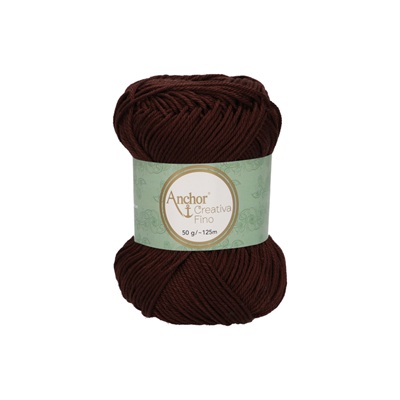 Crochet/Knitting Yarn: Creativa Fino: 4 Ply 50g - 0162 brn