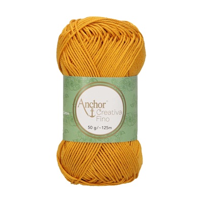 Crochet/Knitting Yarn: Creativa Fino: 4 Ply 50g - 0249 gld