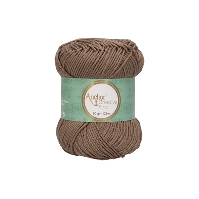 Crochet/Knitting Yarn: Creativa Fino: 4 Ply 50g - 0254 brn