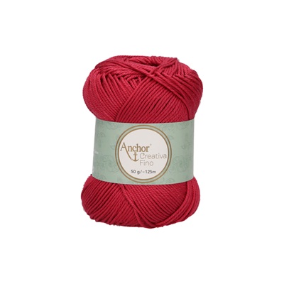 Crochet/Knitting Yarn: Creativa Fino: 4 Ply 50g - 0258 rd