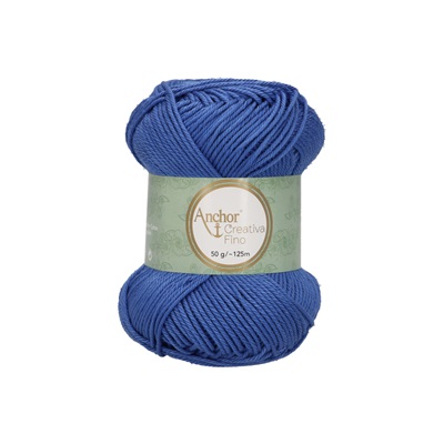Crochet/Knitting Yarn: Creativa Fino: 4 Ply 50g - 0261 blu