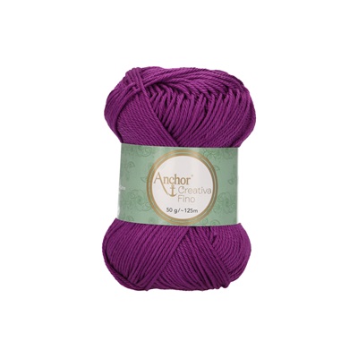 Crochet/Knitting Yarn: Creativa Fino: 4 Ply 50g - 0282 pur