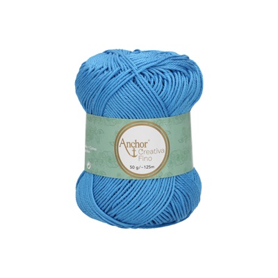 Crochet/Knitting Yarn: Creativa Fino: 4 Ply 50g - 0384 blu