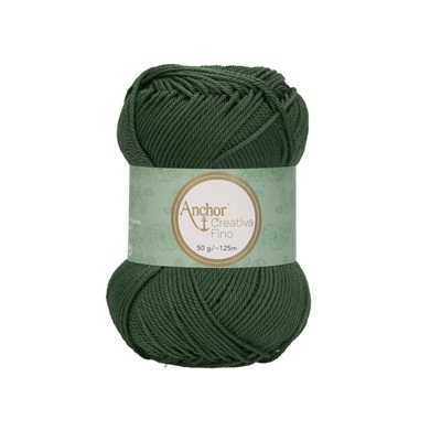 Crochet/Knitting Yarn: Creativa Fino: 4 Ply 50g - 0419 grn