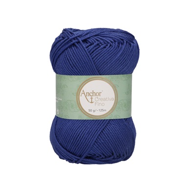 Crochet/Knitting Yarn: Creativa Fino: 4 Ply 50g - 0420 blu
