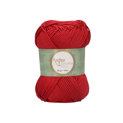 Crochet/Knitting Yarn: Creativa Fino: 4 Ply 50g - 0424 rd