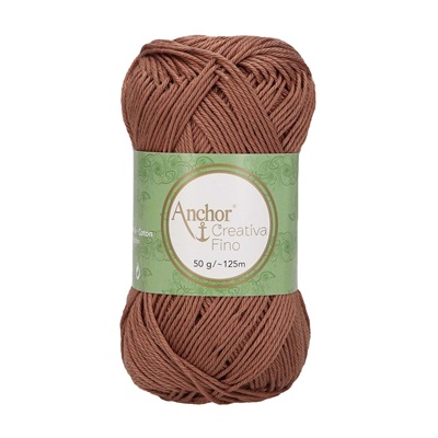Crochet/Knitting Yarn: Creativa Fino: 4 Ply 50g - 0438 brn