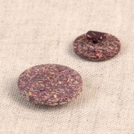 Rice Husk Button - M60870.520 Burgundy
