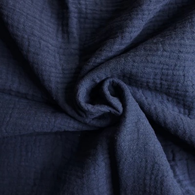 Cotton Double Gauze - EM276651c - Navy*