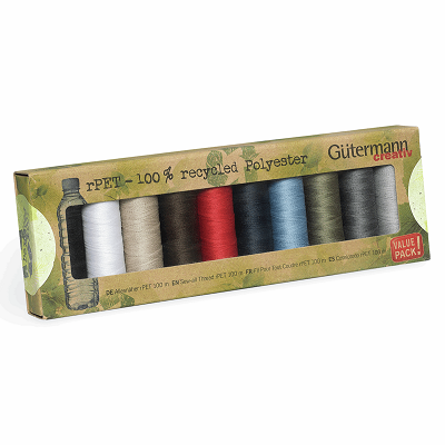 Gutermann Thread Set: Sew-All: Recycled (rPET): 10 x 100m: Assorted - 731138\1