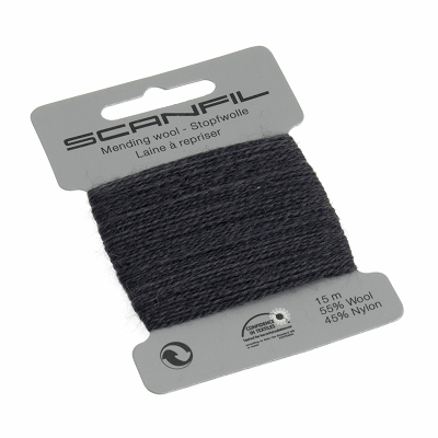 Mending Wool 15m: Dark Grey  - 76054