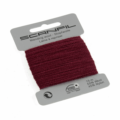 Mending Wool 15m: Burgundy - 76072