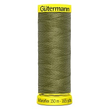 Maraflex Stretch Thread (Yellow Reel): 150m - 777000/432 Olive