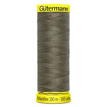 Maraflex Stretch Thread (Yellow Reel): 150m - 777000/676 Khaki