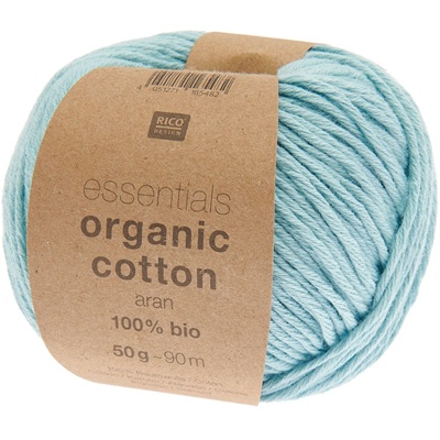 Rico Essentials Organic Cotton Aran 50g - Aquamarine 038