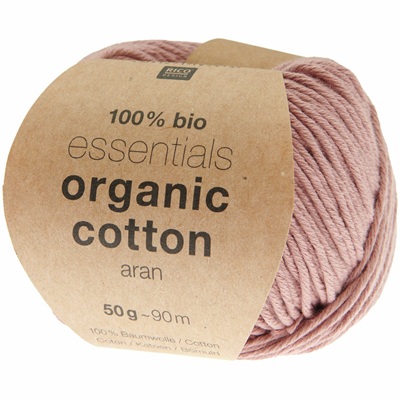 Rico Essentials Organic Cotton Aran 50g - Berry 034