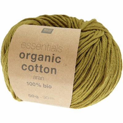 Rico Essentials Organic Cotton Aran 50g - Olive 014