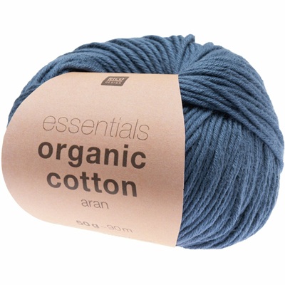 Rico Essentials Organic Cotton Aran 50g - Navy 013