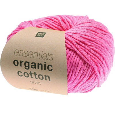 Rico Essentials Organic Cotton Aran 50g - Fuchsia 007