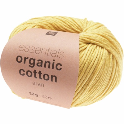 Rico Essentials Organic Cotton Aran 50g - Yellow 003
