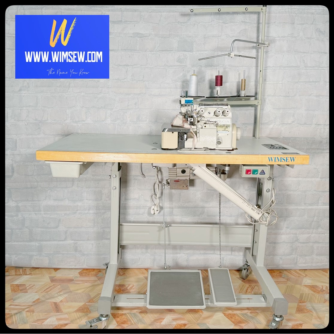 WIMSEW 8803 - 3 Thread Overlock Machine (Wheel Stand) - Call now for more information. 020 8767 0036 - choose option 3