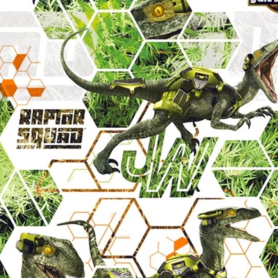 100% Printed Cotton  - EM27-89943MSA - Jurassic World Raptor Squad