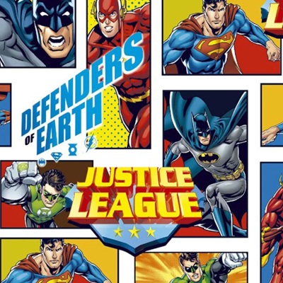 100% Cotton Print - em27-89975 Justice League Defenders